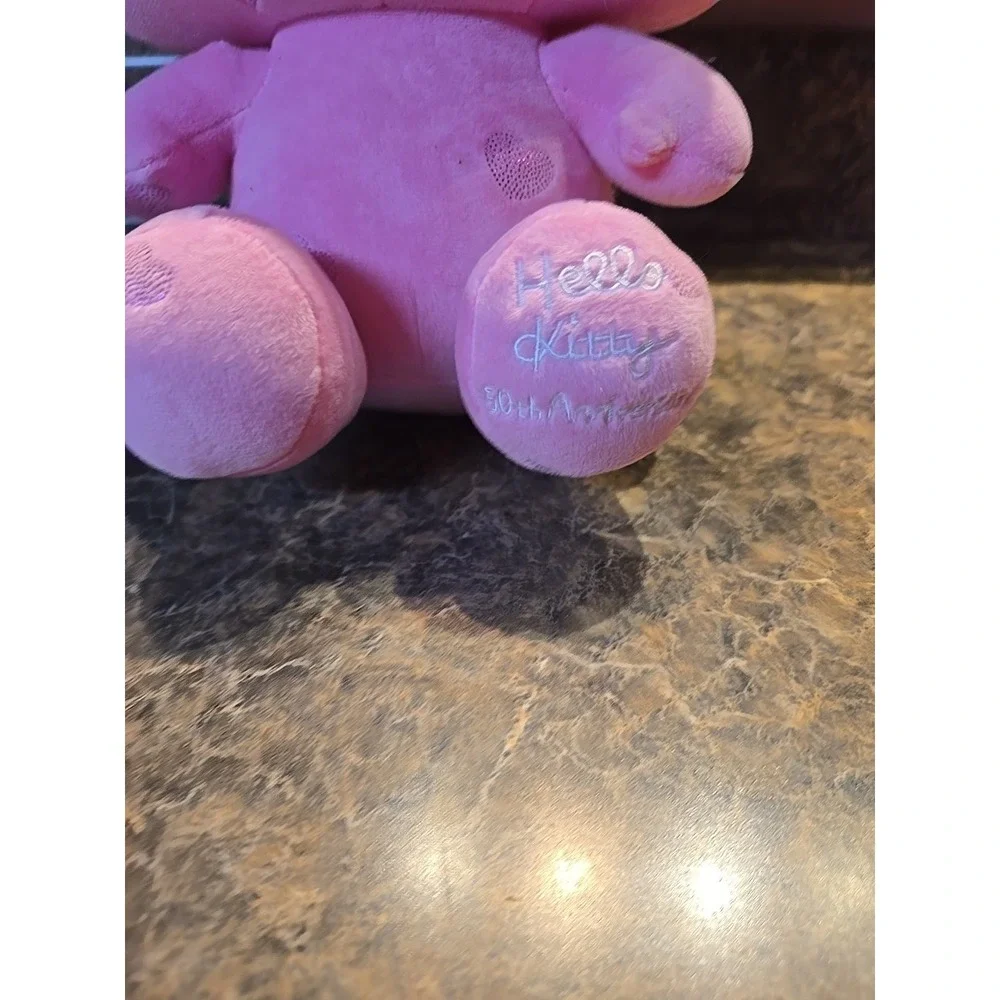 New Claire's Exclusive Sanrio Hello Kitty 50th Anniversary Plush Pink‎ 13